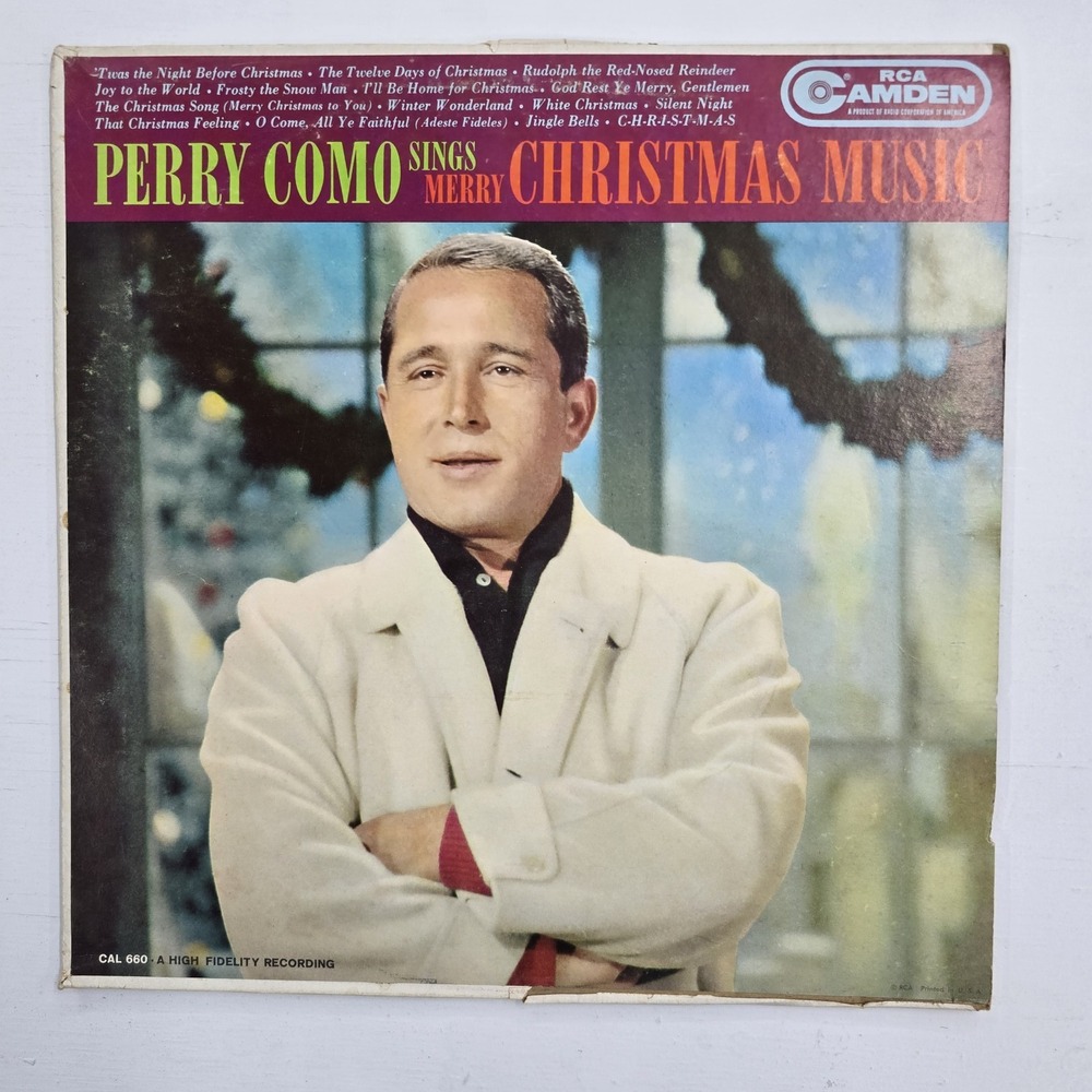 Perry Como - Merry Christmas Music LP VG/VG Holiday 1960 Vintage Vinyl Stereo